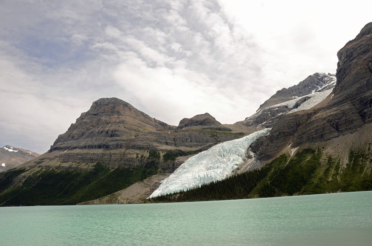 16 Rearguard Mountain, Mount Waffl, Berg Glacier and Berg Lake From Berg Lake Trail At South End Of Berg Lake